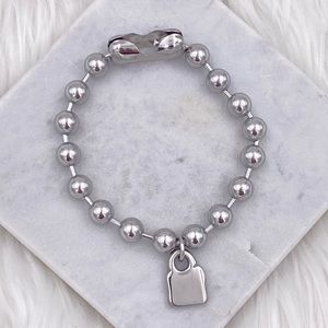 Unisex Stainless steel bracelet with Decorative Padlock